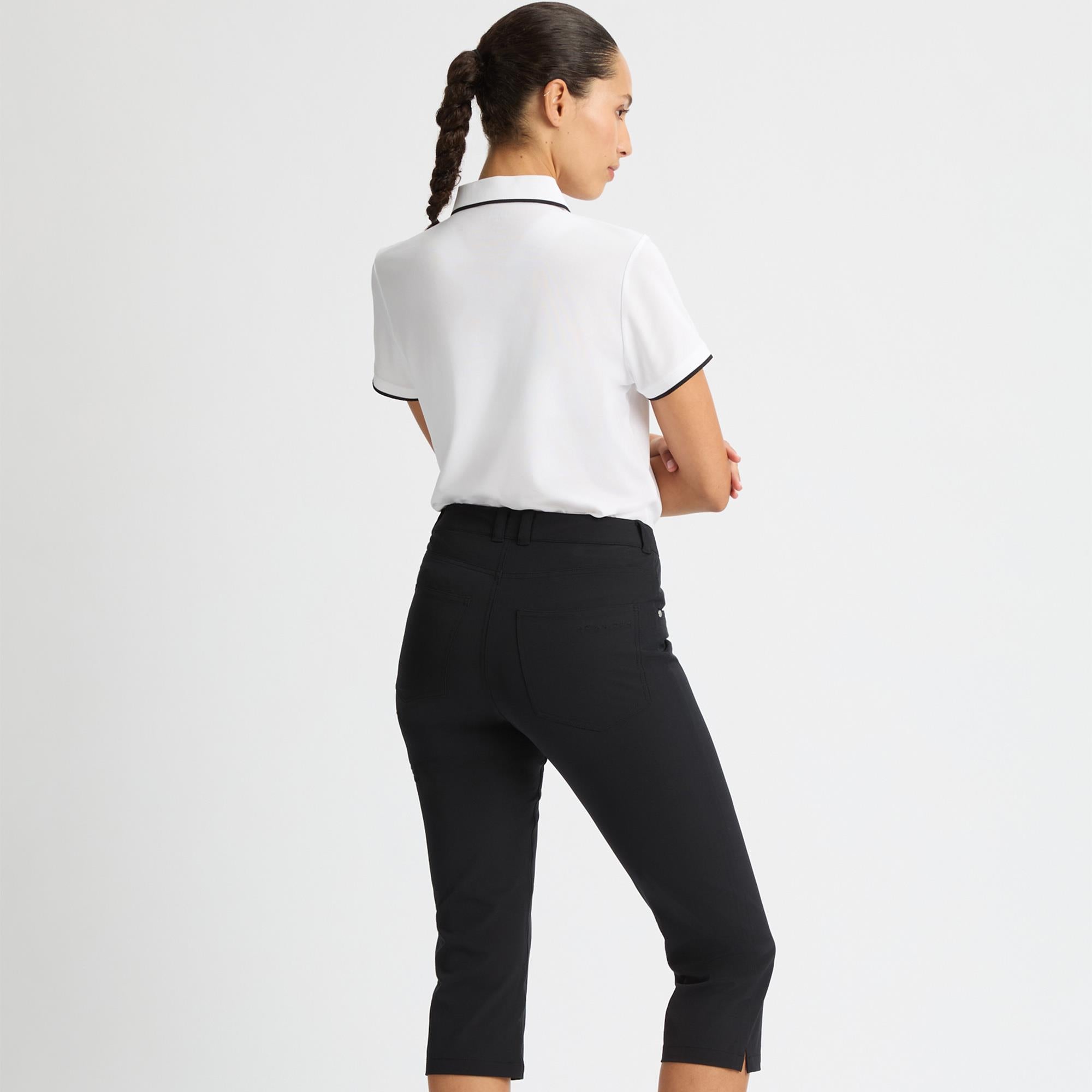 Rohnisch Chie Comfort Stretch Ladies Golf Capri Black